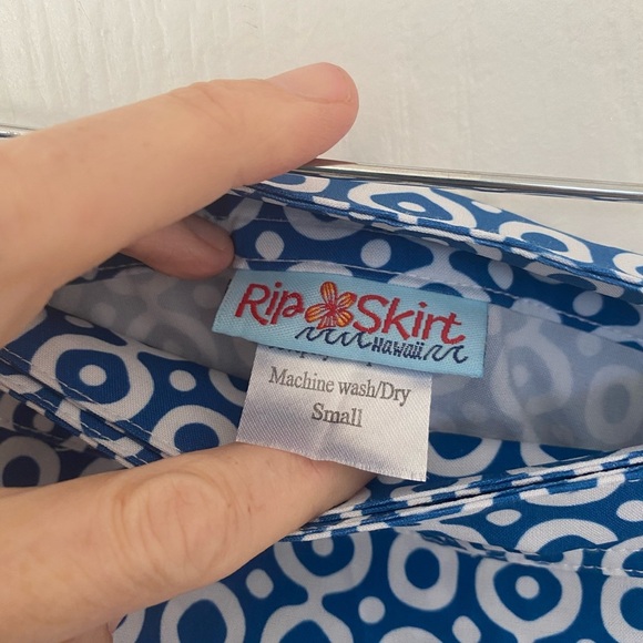 RipSkirt Hawaii Womens Hook And Loop Rip Skirt Size Small Blue Short Beach Swim - Picture 6 of 7